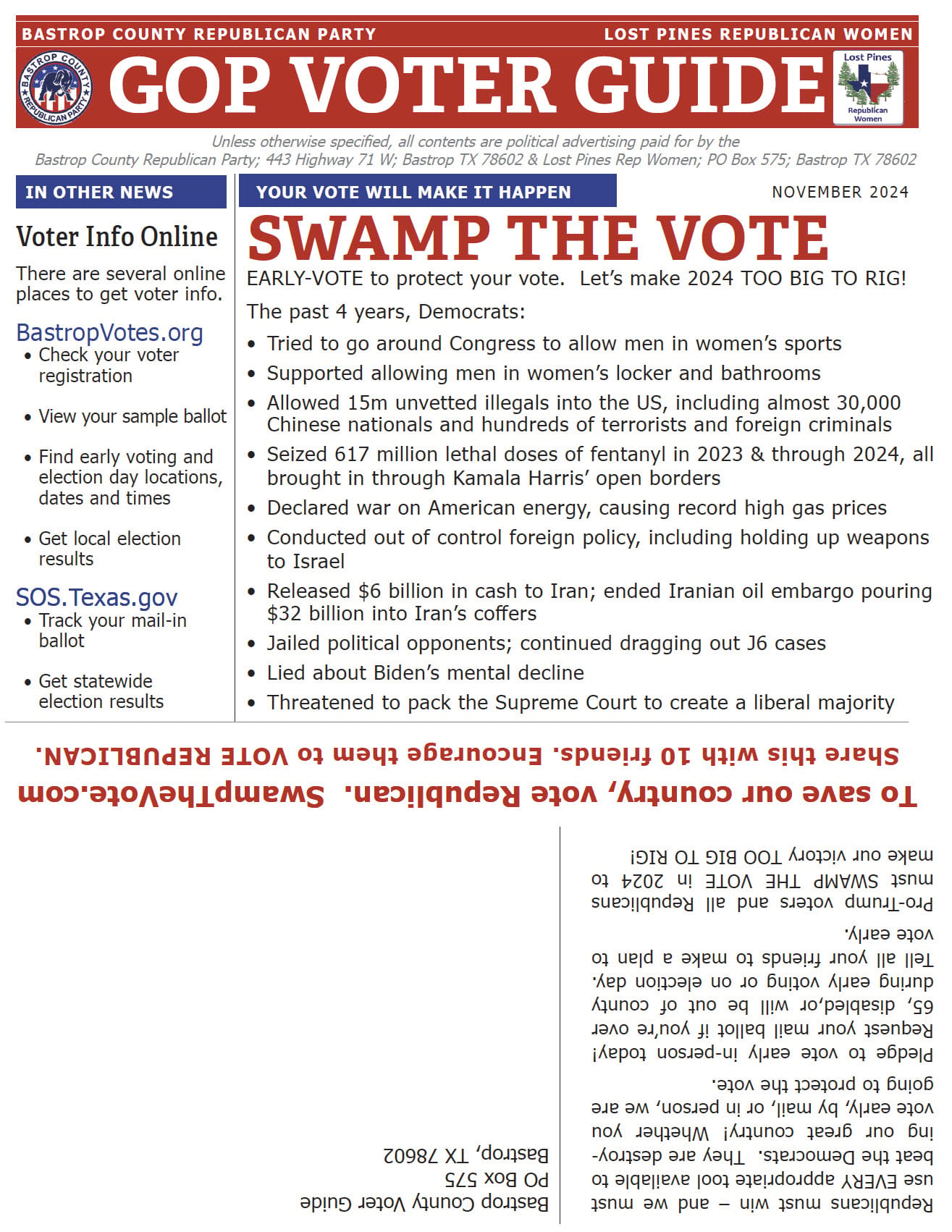 2024 Voter Guide cover page
